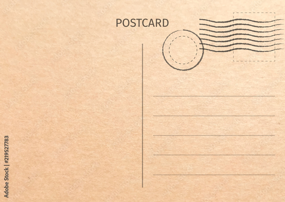 Postcard. Postal card illustration for your design. Travel card