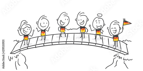 Strichfiguren / Strichmännchen: Tag der deutschen Einheit. (Nr. 283)