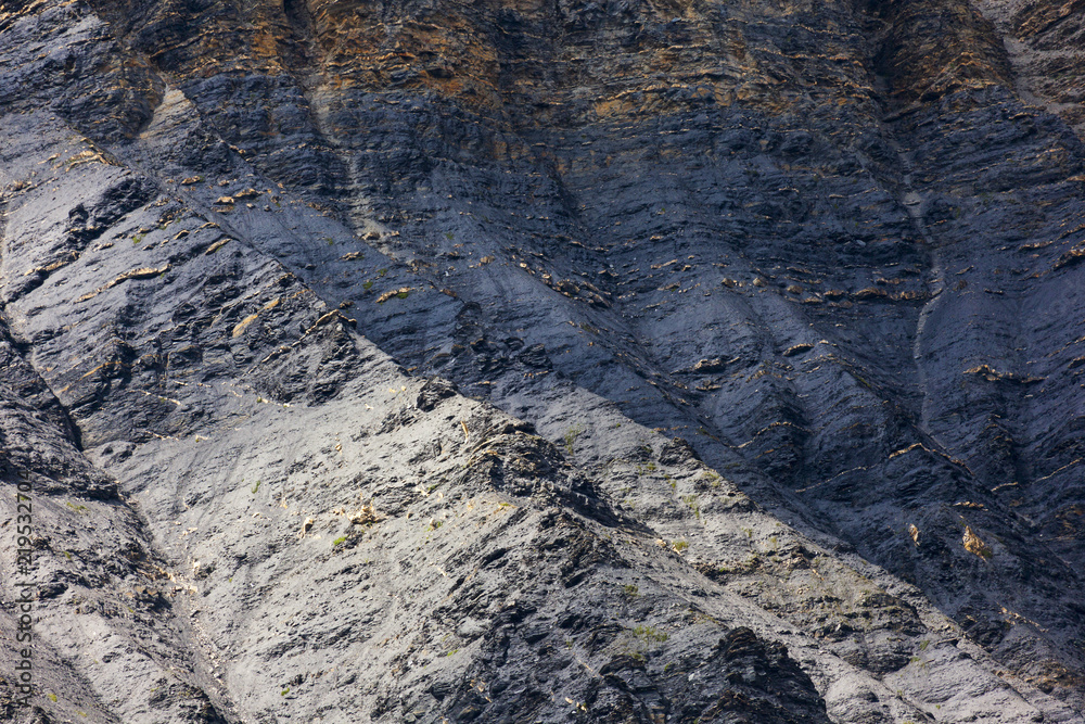 Détail de roche et d'érosion d'une montagne du Mercantour