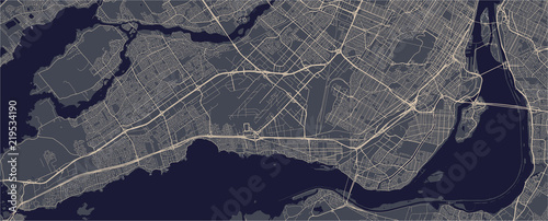 map of the city of Montreal , Canada
