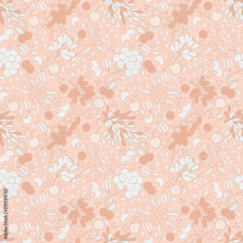 nice gentle wild berries Scandinavian pattern