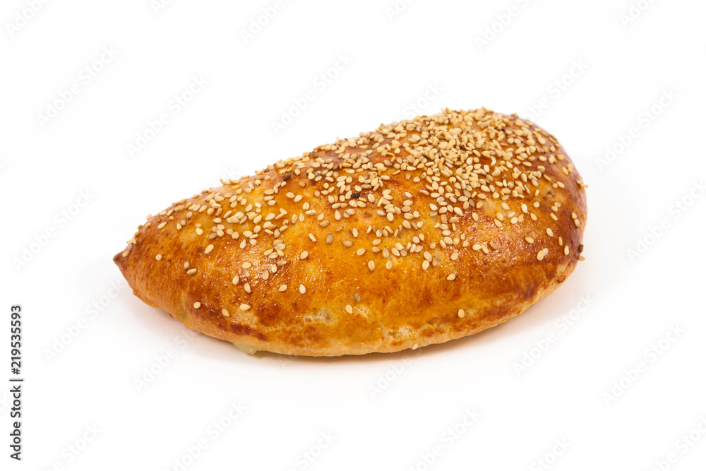 Closeup of italian small calzone pizza Closeup of italian small calzone pizza