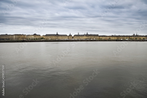 Facades of Bordeaux city in France