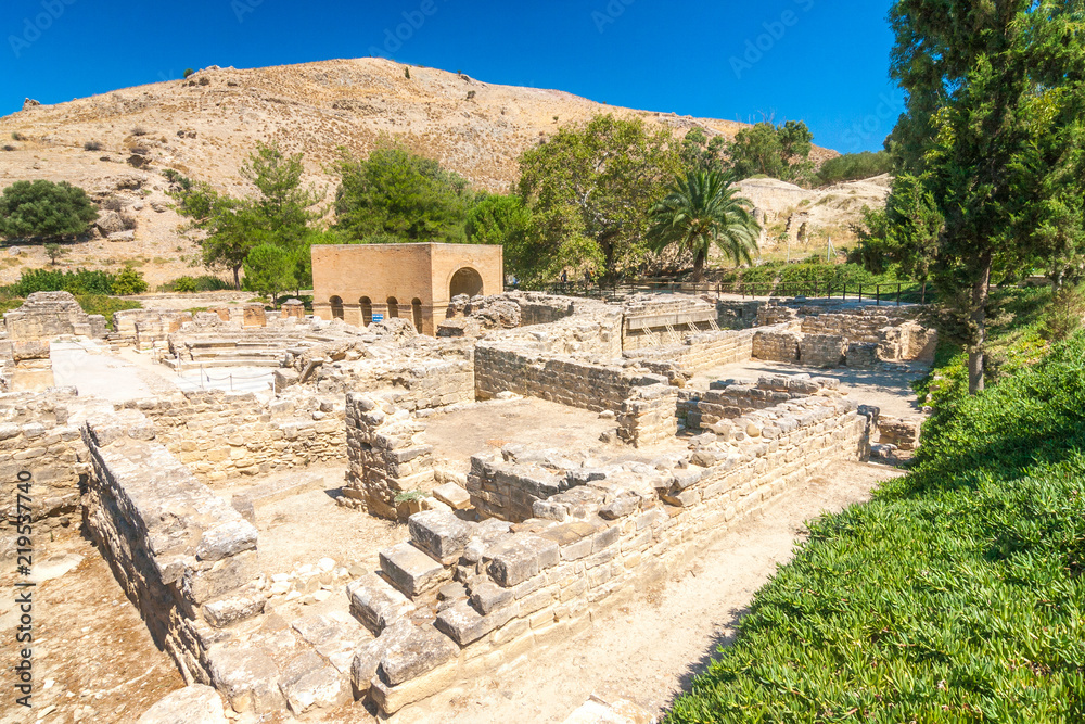 Gortyn archaeological site on island of Crete, Greece, Europe.
