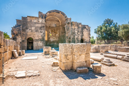 Fotografie, Obraz Saint Titus Basilica in Gortyn archaeological site on island of Crete, Greece, Europe