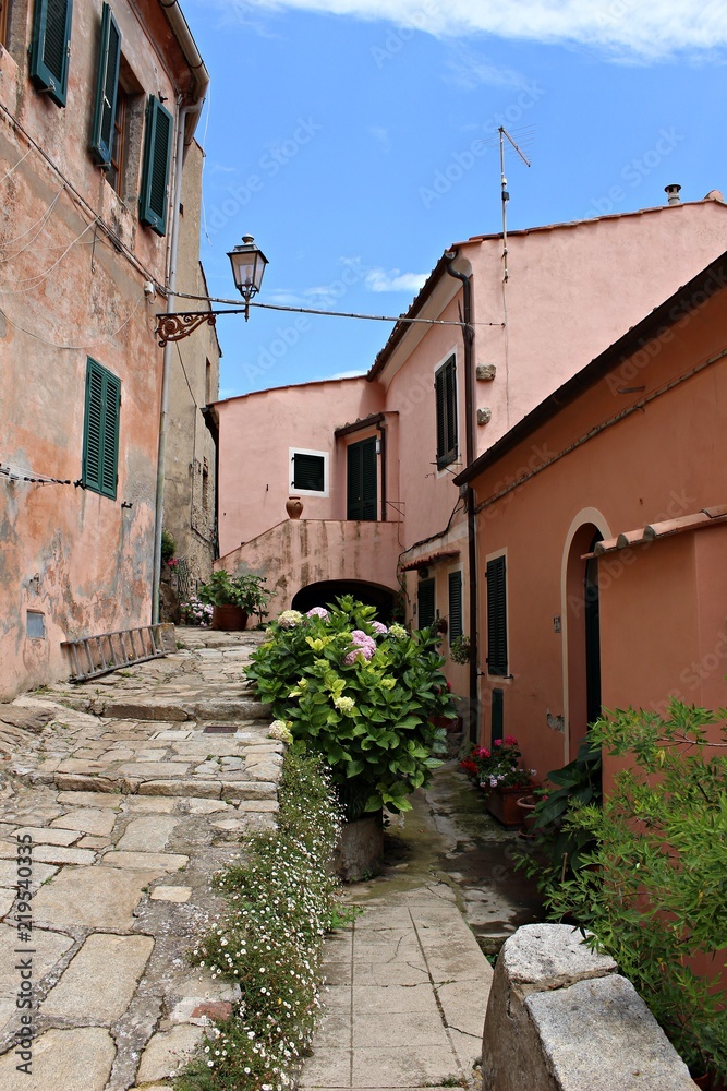 Italy: Alley of Marciana in Elba Island.