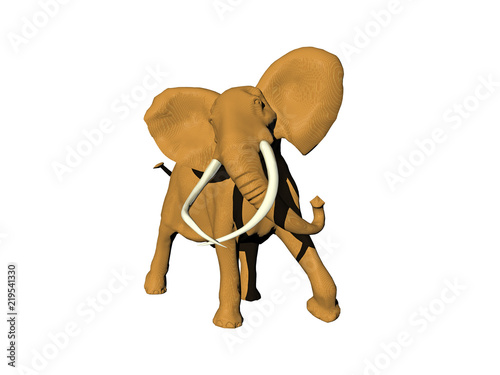 Elefantenbulle mit gro  en Sto  z  hnen