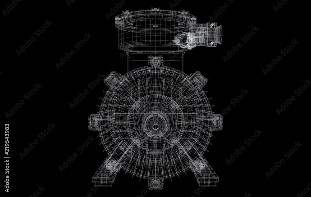 Motore, Motorino avviamento, isolato, turbina, elettrico, Progettazione