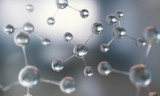 Abstract molecule or atom medical Science background.