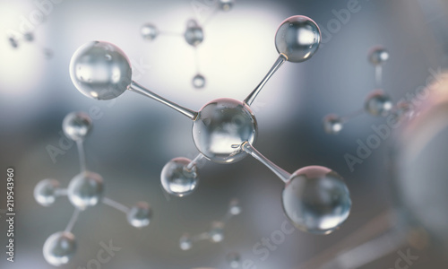 Abstract molecule or atom medical Science background.