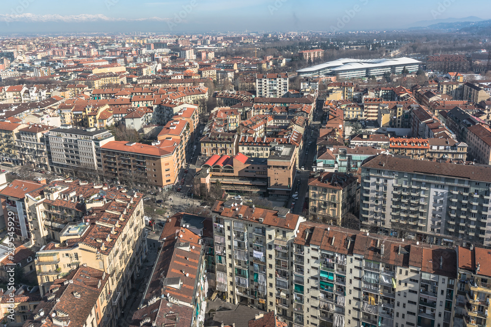 View of Turin from above, Italy