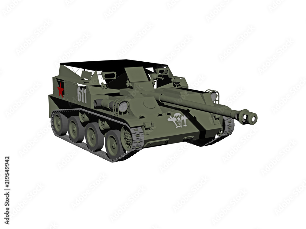 Schwerer Panzer im Gelände