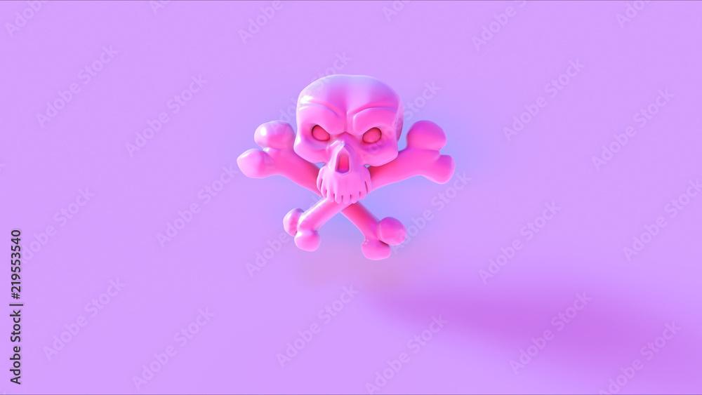 Fototapeta premium Pink Skull and Crossbones