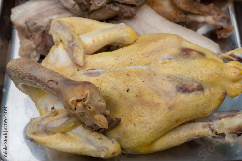 Fresh Meats - Chicken and Duck are food on Ancestor Worship on Chinese New Year and ghost festival.