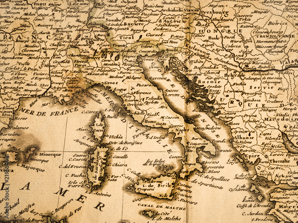 古地図　イタリア