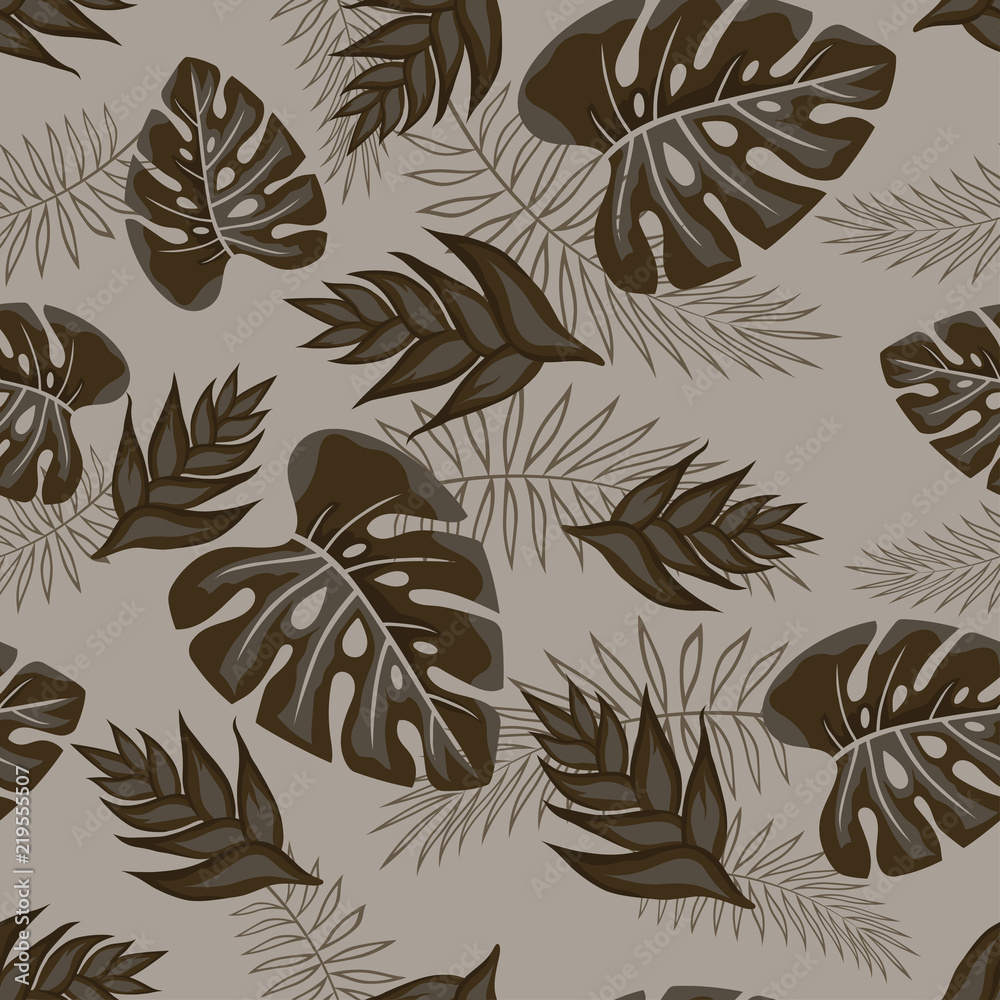 pattern with palm leaves pattern with palm leaves