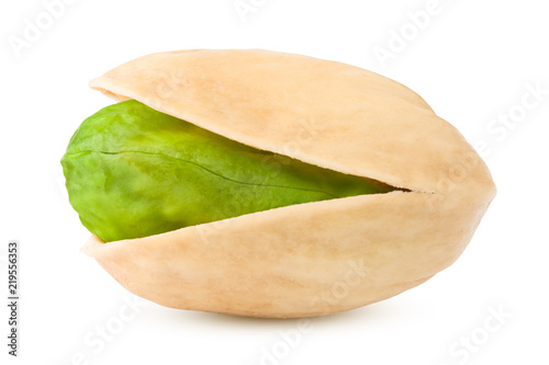 pistachio isolated on white background, clipping path, full depth of field photo