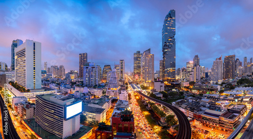 Bangkok skyline Cityscape, Business district with high building