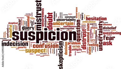 Suspicion word cloud