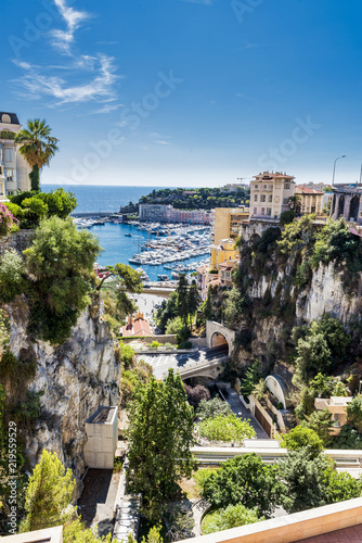 Port Hercules in Monaco viewed from the railway station
