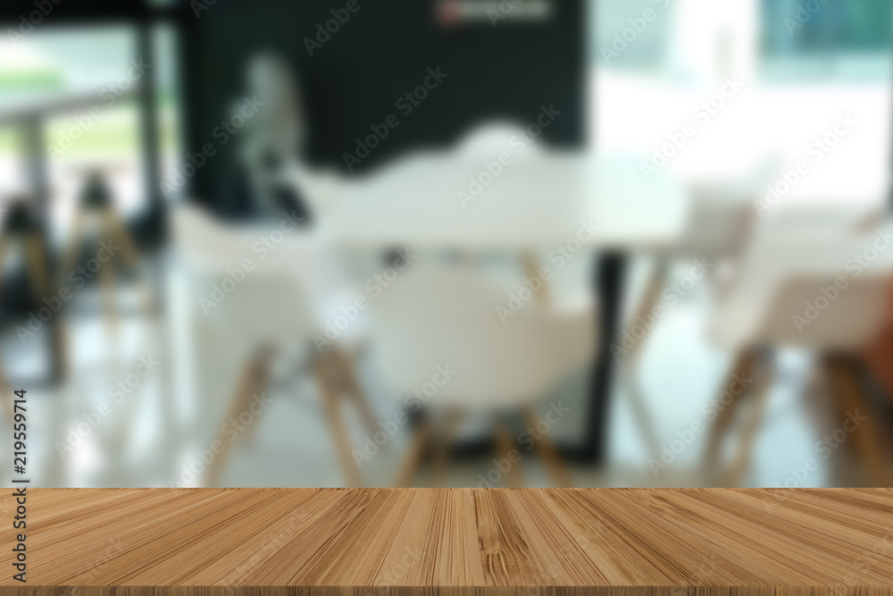 chair & table in meeting room. office working space. blur background