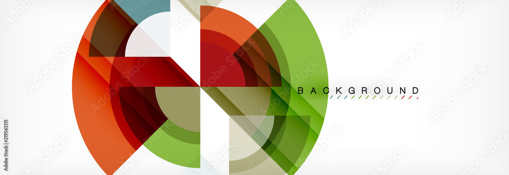 Vector circular geometric abstract background