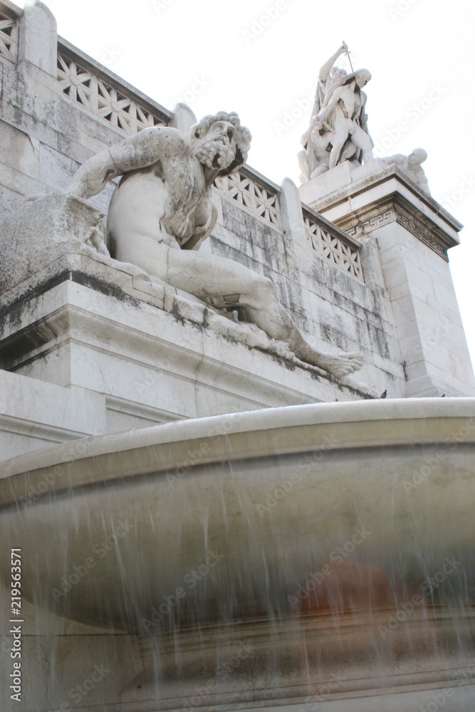 The statue of Neptune, Trevi Fountain, Rome