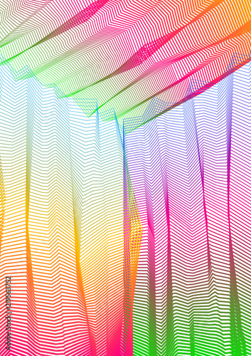Vector illusive surreal art background for design like a hallucination drug trip surrealism, linear 3d trend. Fantastic psychedelic trendy modern op art, optical dimensional illusion.