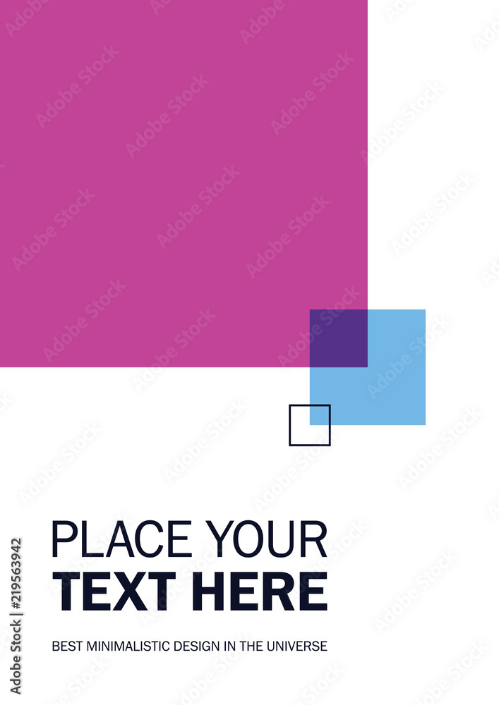Minimal cover design. Simple clean composition of blue and violet elements. Transparency used. Vector EPS 10. Minimal cover design. Simple clean composition of blue and violet elements. Transparency used. Vector EPS 10.