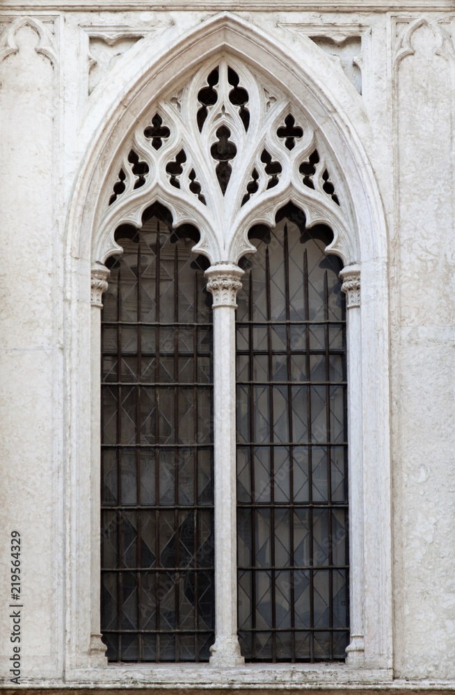 Window of a gothic cathedral