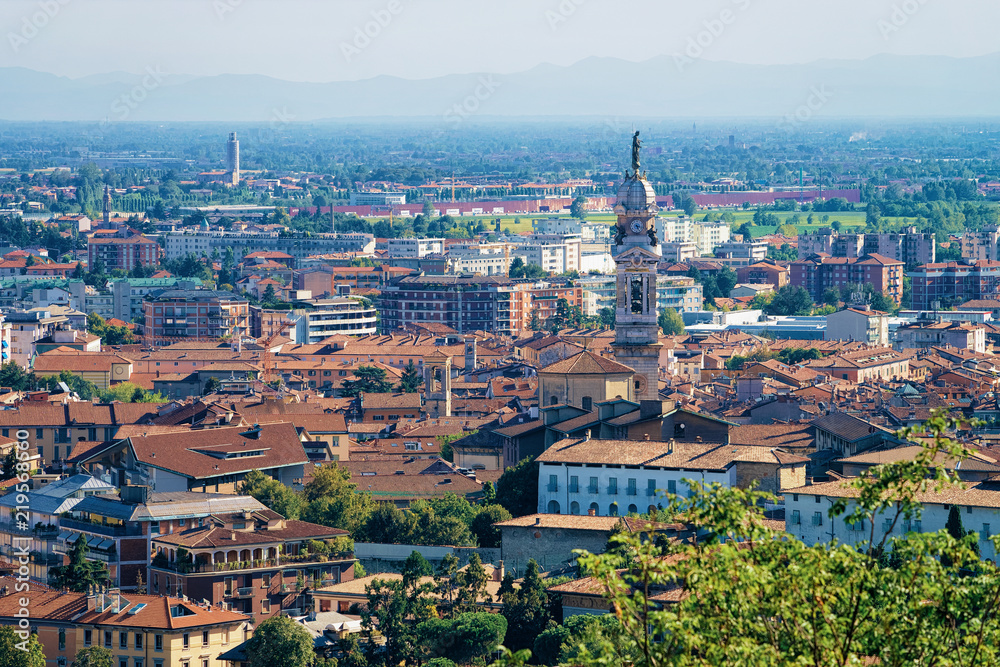 Bergamo cityscape in Lombardy Italy