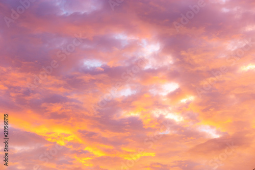 Beautiful evening sunset sky for background