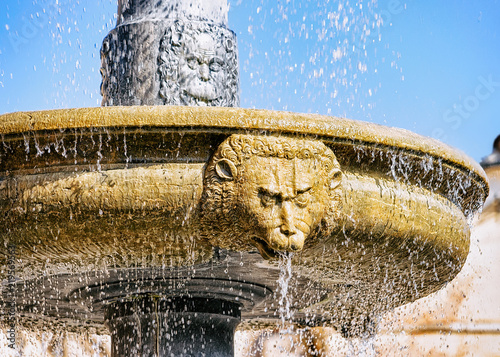 Fragment of fountain on New Square Ljubljana