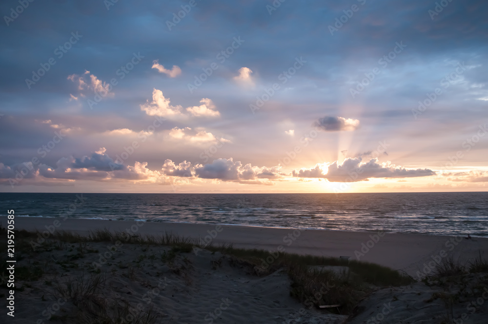 Sunset on the Curonian spit