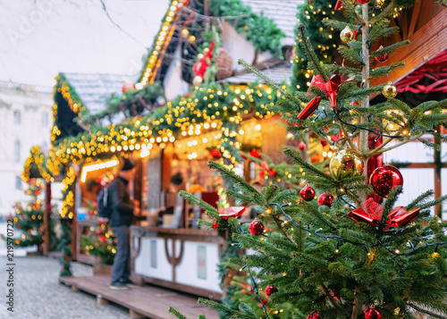 Christmas Market at Opernpalais at Mitte in Winter Berlin photo