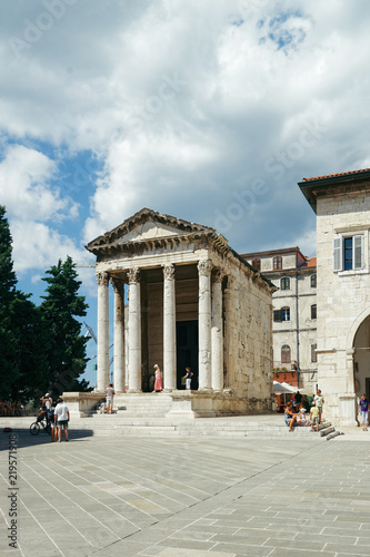 Temple of Augustus on Forum at Pula Croatia photo