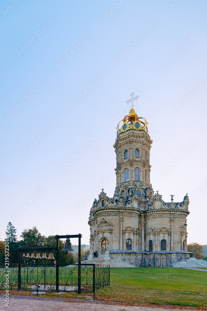Russian Church in Dubrovitsy in Podolsk city near Moscow Russia