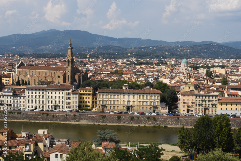 Firenze - Santa Croce e Sinagoga da Piazzale Michelangelo
