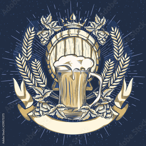 Beer decorative emblem