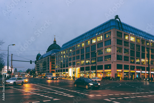 Photography Street with Shopping Mall of Berlin at night in Berlin