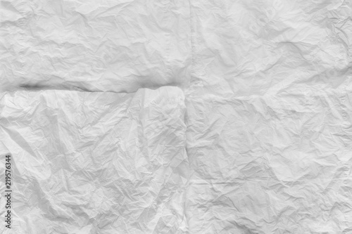 Blank crumpled paper napkin texture and background for design with copy space
