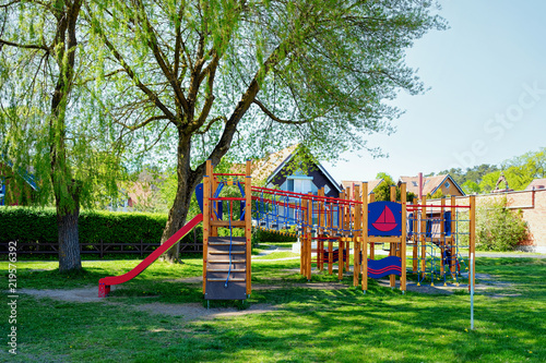 Children playground in Nida resort town in Lithuania