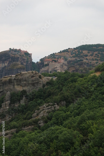 Amazing view to Monastery of Varlaam and Monastery of Great Meteoron, Meteora, Thessaly, Greece © Sergei Timofeev