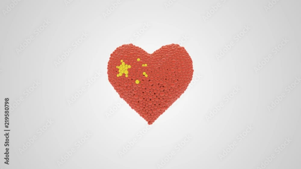 China National Day. October 1. Heart animation with alpha. China National Day. October 1. Heart animation with alpha.