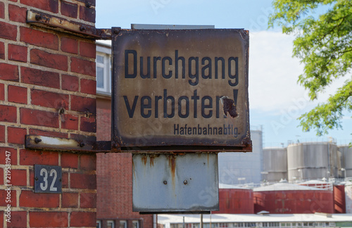 Durchgang Verboten