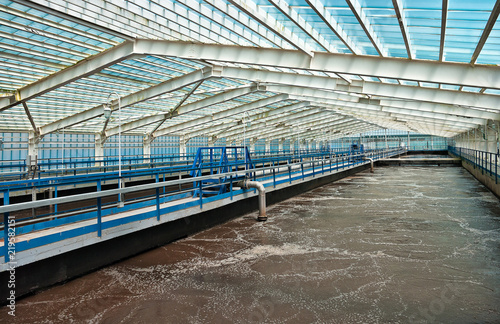Modern urban wastewater treatment plant.