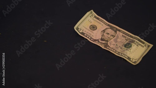 Five Dollar Bill and Five Ones