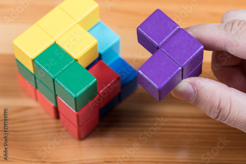 Obraz na płótnie logical cubes