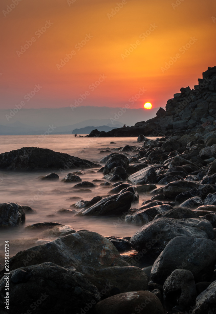 Crimea coast summer vacation sea sunset landscape