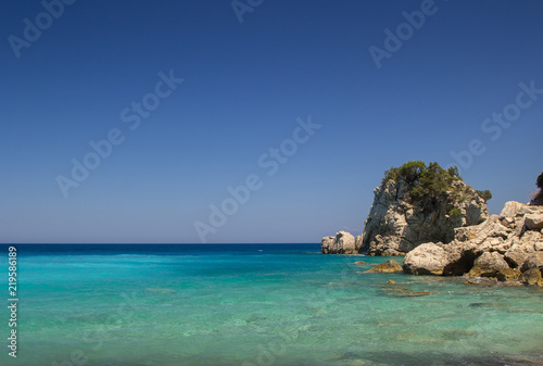 Beautiful beach for a holiday in Albania. Ionian Sea